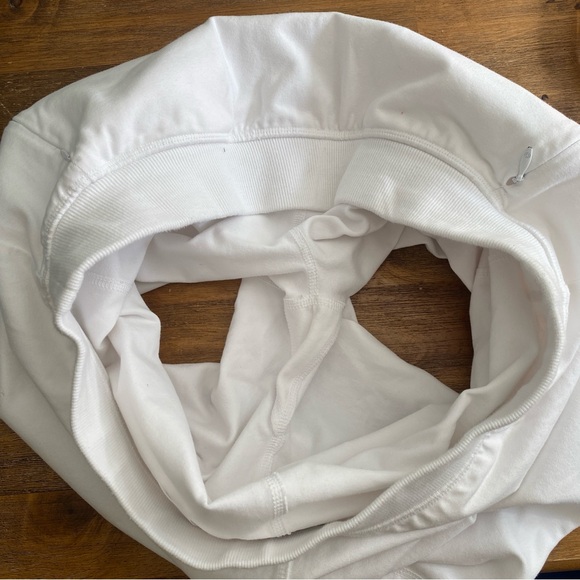 T by Talbots short mini skirt skort with zip pockets side slit white L - Picture 11 of 13